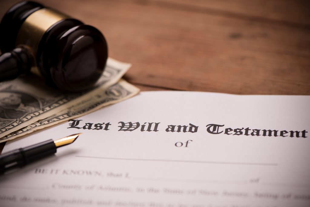 Last will and testament document - Estate Planning